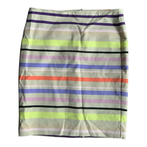 Lord & Taylor Striped Rainbow Colorblock Pencil skirt size 16 - Picture 1 of 4